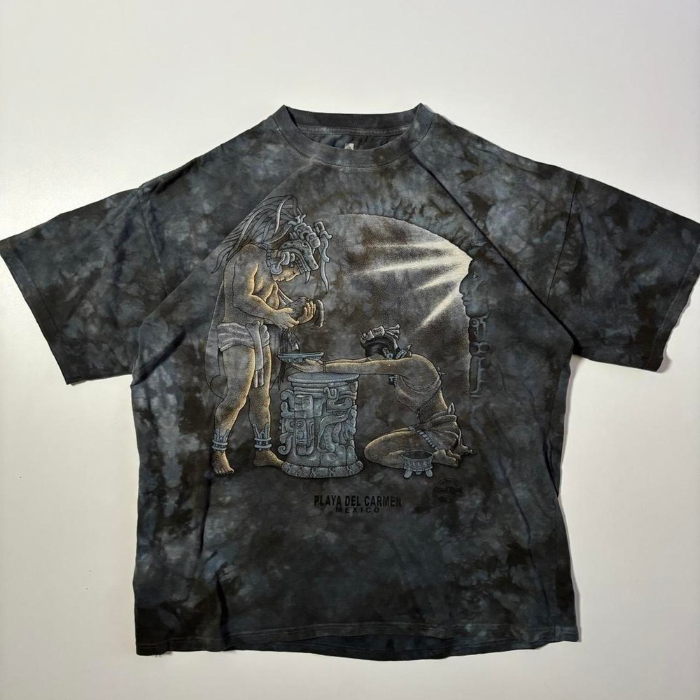 Black Dan Eli Playa Del Carmen Mexico Graphic T-Shirt - Large